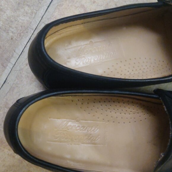Mercanti Fiorentini 9.5 black horsebit loafers blake stitch mocassin made italy main image 3